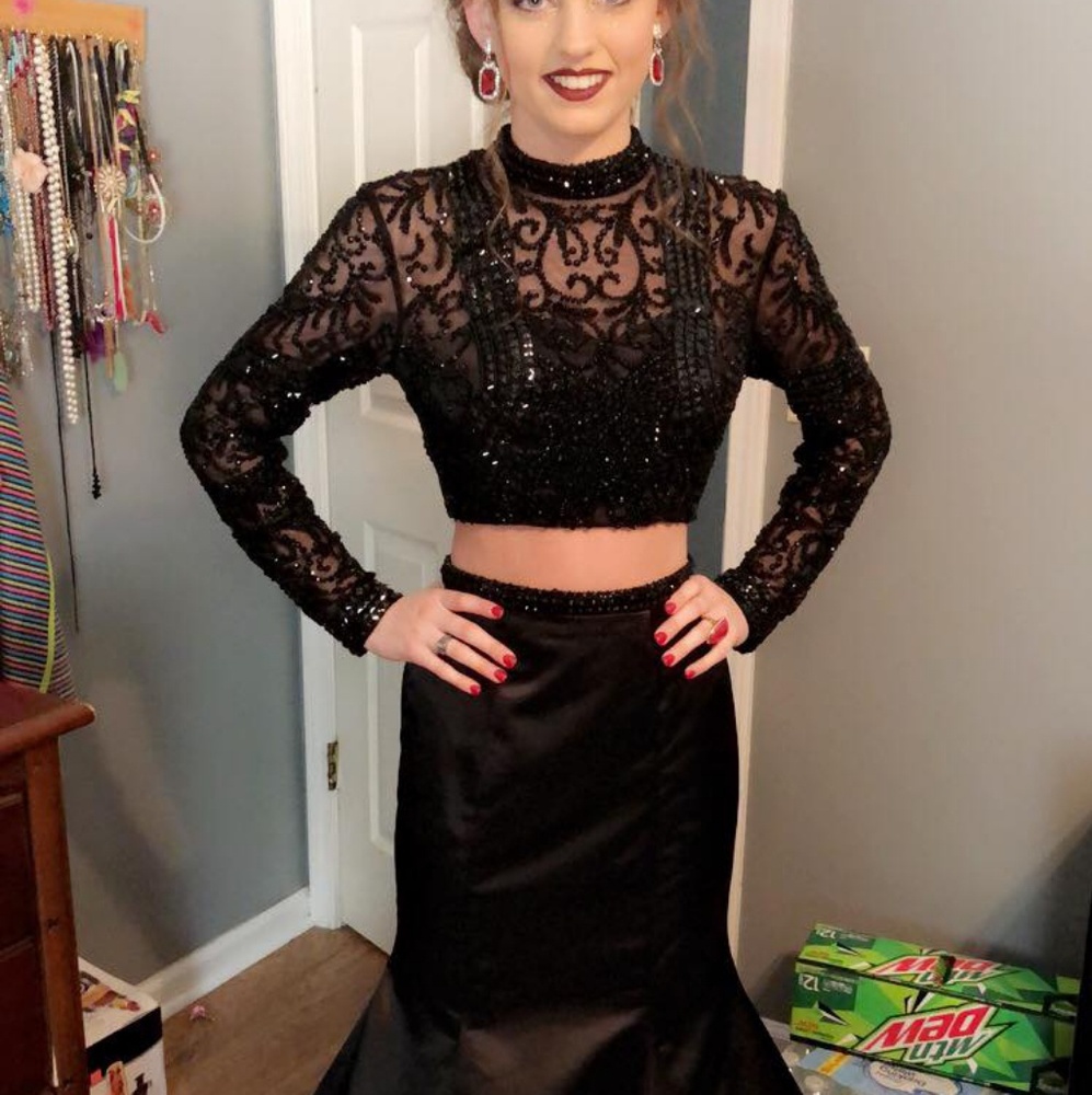 Prom Dress Rachel Allen Black Sequins